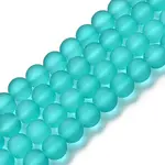 Baking Paint Transparent Glass Bead Strands