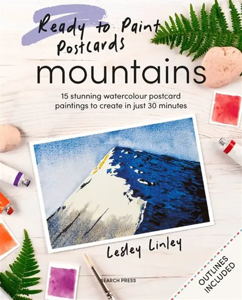Ready to Paint Postcards: Mountains - Lesley Linley