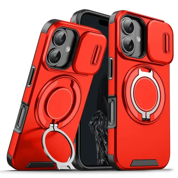 Camslide Stand obal, iPhone 16, červený