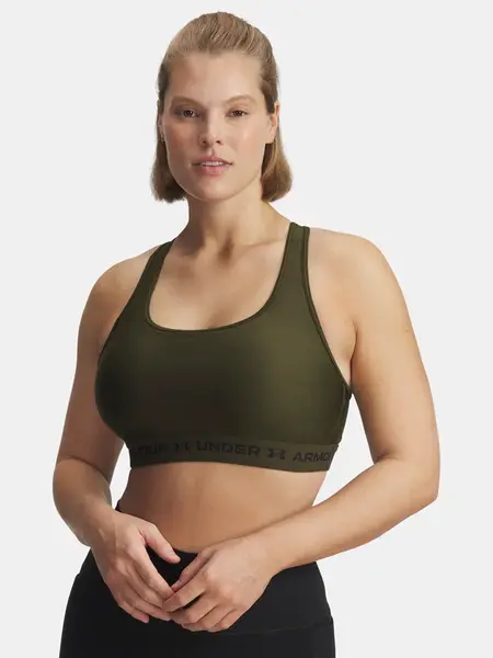 Dámská podprsenka Under Armour Crossback Mid Bra-GRN - Dámské