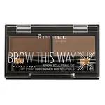 Rimmel Paletka pre dokonalé obočie Brow This Way (Powder Kit) 2,4 g 003 Dark Brown