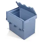 2 x Modrá stohovací přepravka s výklopným víkem 410x300x240 mm