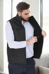 15240 Dewberry Quilted Mens Vest with Fleece Inside-BLACK