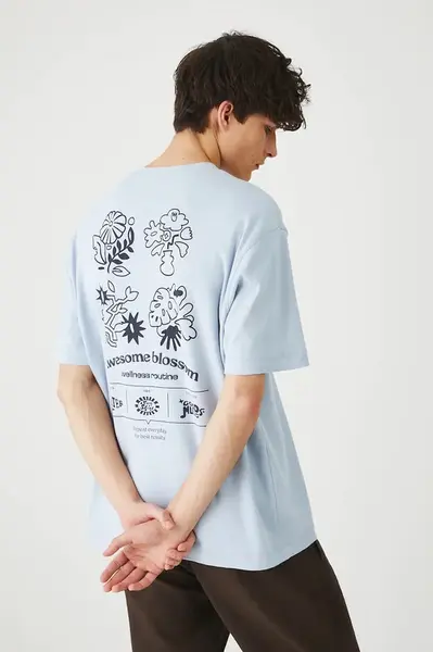 Tričko Medicine pánské, modrá barva, s potiskem