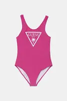 Jednodílné dětské plavky Guess růžová barva, J5GZ48 KCA60