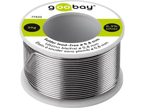 Cín 0.8mm 50g 99,3%Sn 0,7%Cu GOOBAY 77422