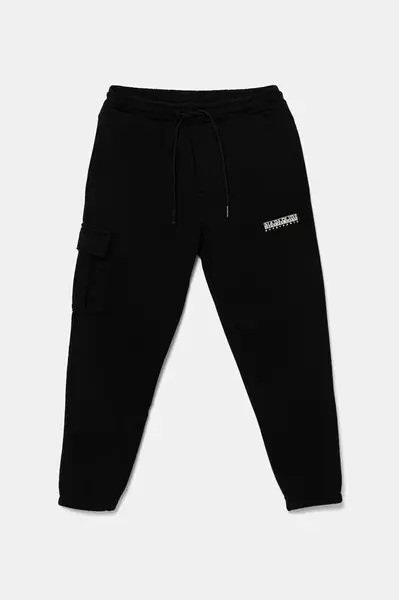 Dětské tepláky Napapijri M-INOT černá barva, s potiskem, NP0A891G9411