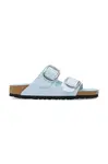 Kožené pantofle Birkenstock Arizona Big Buckle dámské, modrá barva, 1030327