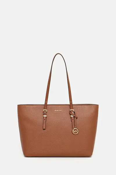 Kožená kabelka MICHAEL Michael Kors QUINN hnědá barva, 30T5GQNT9L