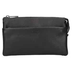 Menší kožená dámská crosbody kabelka Katana Valli - černá