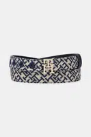 Pásek Tommy Hilfiger dámský, tmavomodrá barva, AW0AW17497