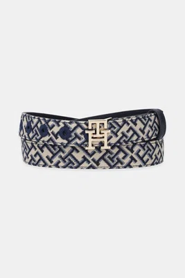 Pásek Tommy Hilfiger dámský, tmavomodrá barva, AW0AW17497