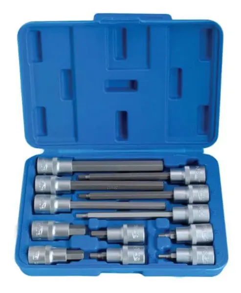 Zástrčné hlavice Imbus 1/2", H4 - H12, délky 55 a 140 mm, sada 12 ks - SATRA