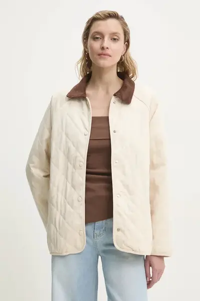 Bunda Answear.LAB béžová barva, přechodná