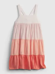 GAP Dětské šaty color tier dress - Holky