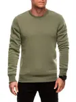 Edoti BASIC men's uniform round neck sweatshirt - dark olive green