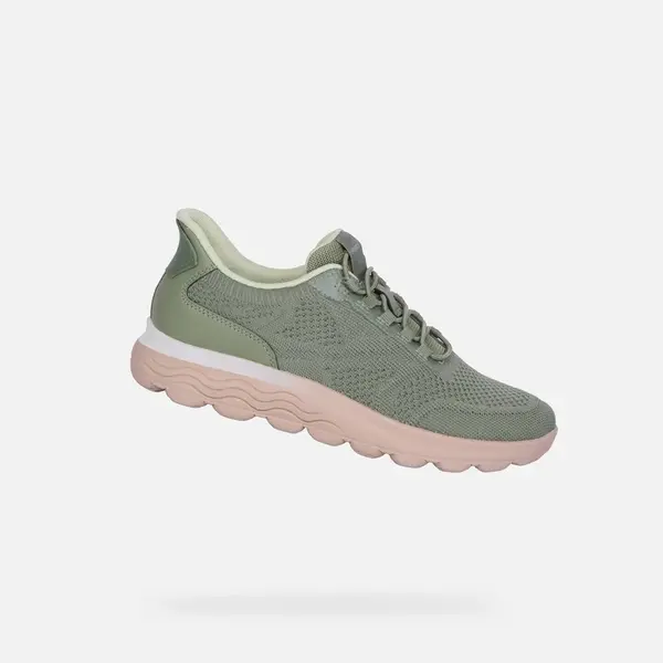 Khaki Dámské tenisky Geox Spherica Plus