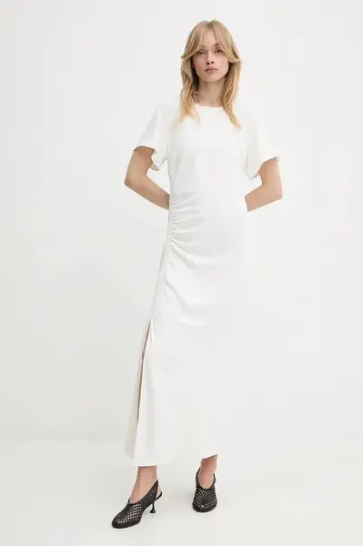 Šaty Samsoe Samsoe SAALBERO béžová barva, maxi, F25200100