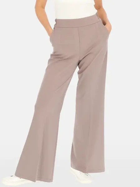 PERSO Woman's Wide women's trousers made of viscose fabric