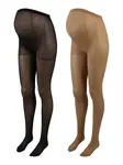MAMALICIOUS Pančuchy  tmavobéžová / čierna