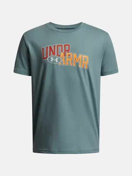 Chlapecké tričko Under Armour UA OVERLAY WM SS-GRN - Kluci