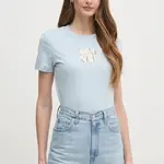 Bavlněné tričko Calvin Klein Jeans modrá barva, J20J225260