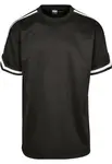 Oversized Stripes Mesh Tee Black