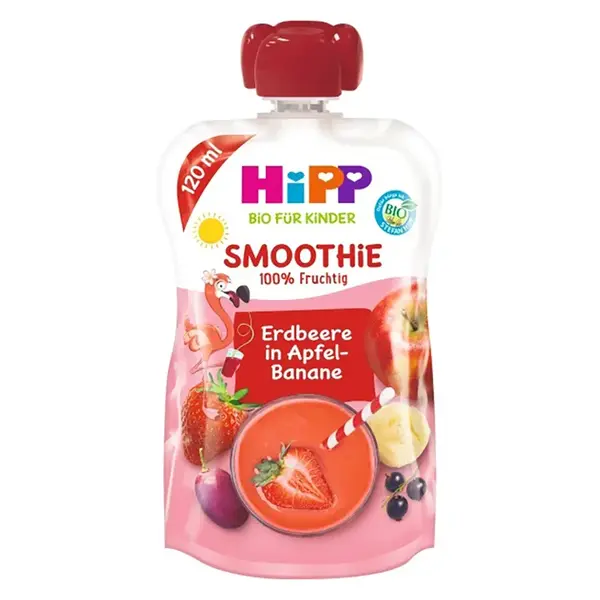 HIPP Smoothie jablko banán červené ovoce BIO 120 ml
