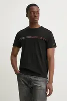 Bavlněné tričko Tommy Jeans 2-pack černá barva, s potiskem, DM0DM21902