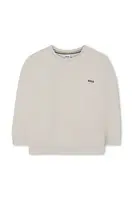 Dětská mikina BOSS béžová barva, hladká, J52021