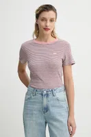 Bavlněné tričko Levi's ESSENTIAL HM SS TEE růžová barva, 000KK