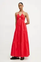 Šaty Twinset červená barva, maxi, 251TT2027