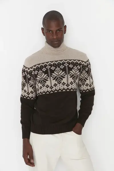 Pánský svetr Trendyol Jacquard
