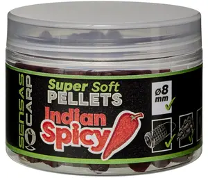 Sensas pelety super soft indian spicy 60 g - 6 mm