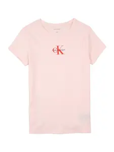 Calvin Klein Jeans Tričko  modrá / ružová / červená