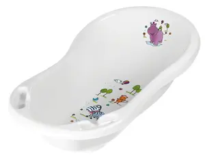 Keeeper Dětská vanička s výpustem, Hippo 84 cm - Bílá