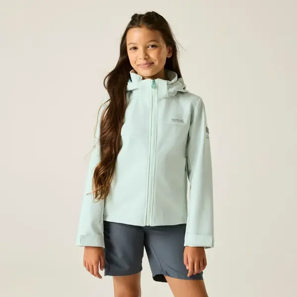 Dětská softshellová bunda regatta acidity světle tyrkysová 164