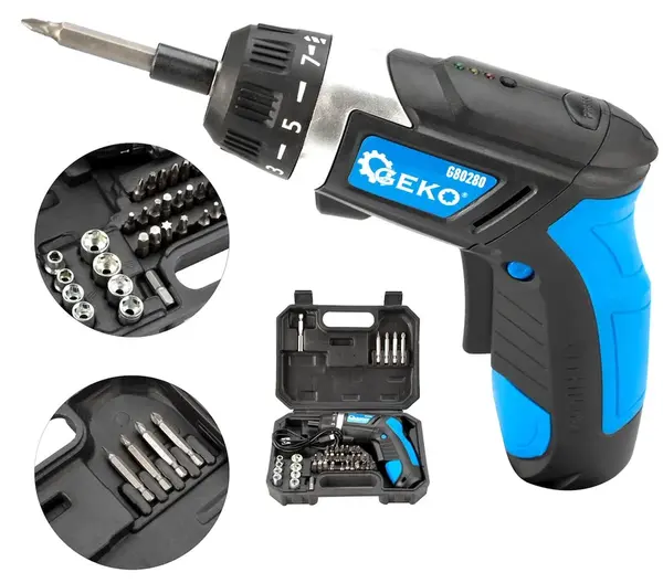 Aku šroubovák 3,6V s příslušenstvím, kufr - GEKO