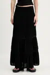 Sukně Superdry černá barva, maxi, áčková, W7210351A-02A