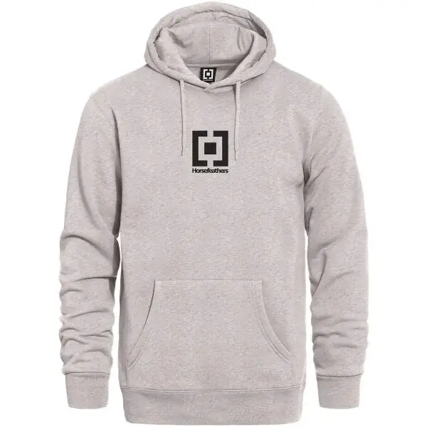 Horsefeathers HOODED SWEATSHIRT VERTICAL MID LOGO Pánská mikina, šedá, velikost