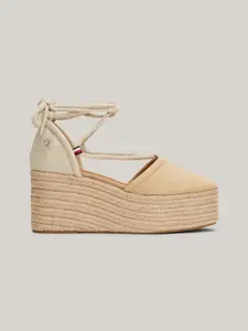 Béžové dámske espadrilky na platforme Tommy Hilfiger