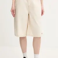 Bavlněné šortky Dickies dámské, béžová barva, high waist, DK0A4Z85F901