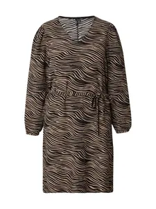 Vero Moda Curve Šaty 'VMCFriga'  mokka / čierna