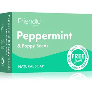 Friendly Soap Natural Soap Peppermint & Poppy Seeds přírodní mýdlo 95 g