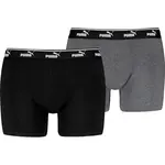 Puma ELEMENTS MEN LOGO ELASTIC BOXER 2P Pánské boxerky, černá, velikost