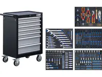 BGS Technic BGS 6060 Dílenský vozík, pojízdný, 7 zásuvek. Vybavený 246 ks nářadí