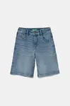 Dětské riflové kraťasy United Colors of Benetton modrá barva, nastavitelný pas, 4PORC903I
