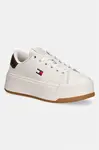 Tommy Jeans TJW SCRIPT CUPSOLE FLATFORM tenisky dámske kožené