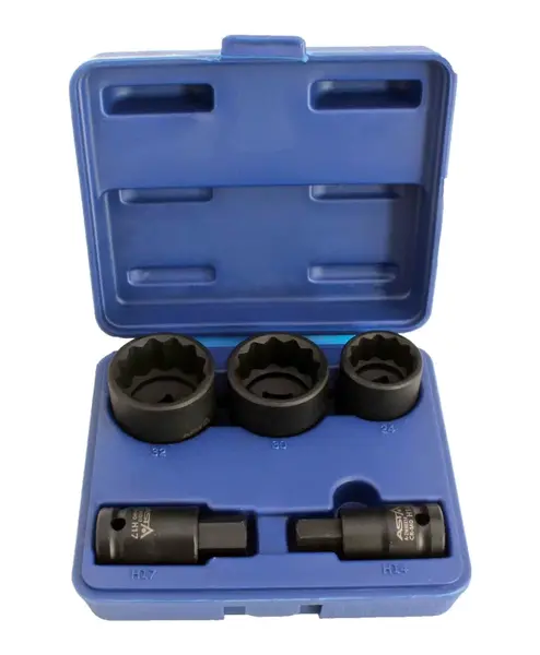 Sada nástrčných hlavic a imbusů, 24-32 mm, H14 a H17, 5 ks – Asta A-HN512