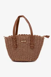 Flora&amp;Co plážová taška světle hnědá